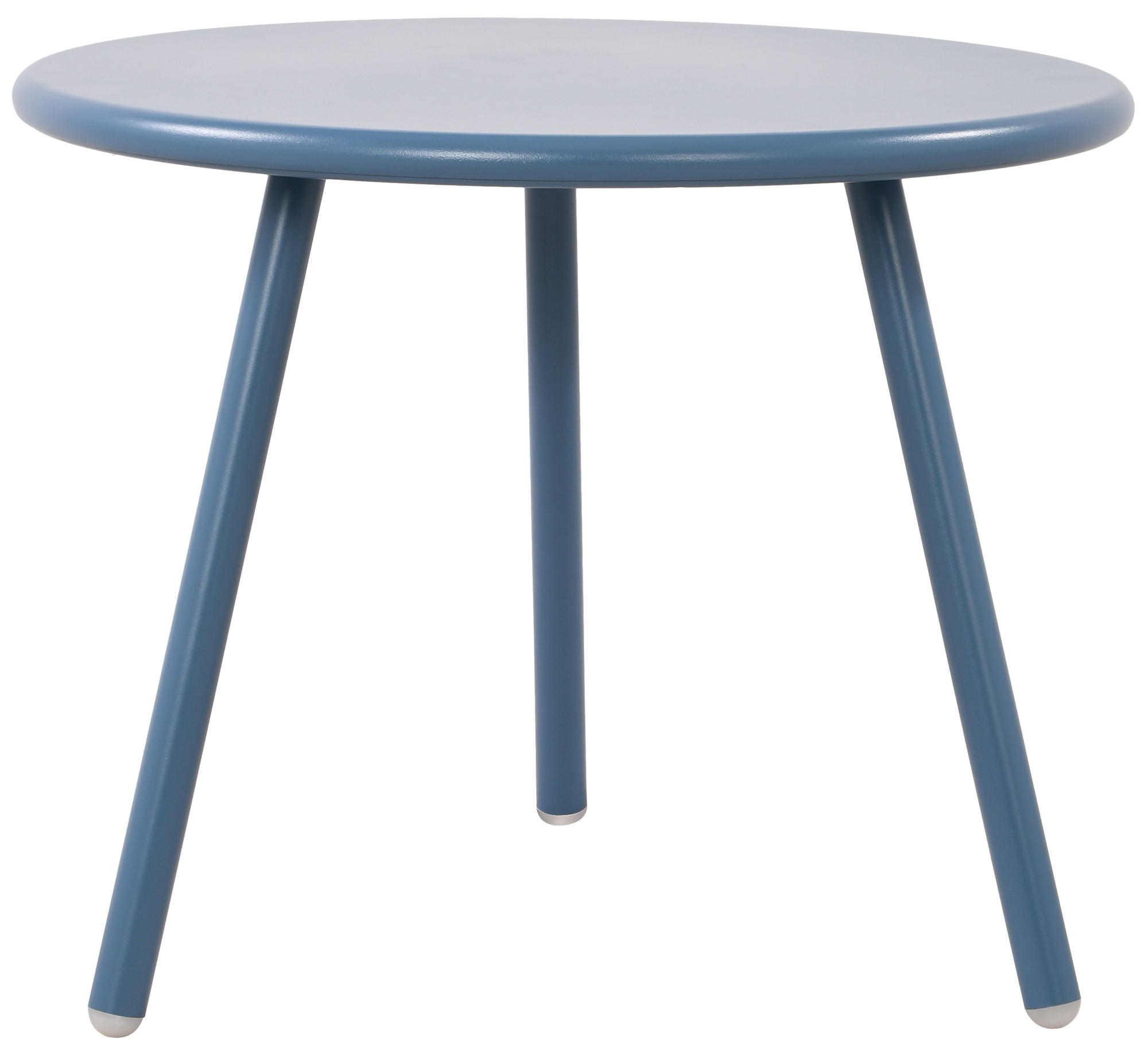 COUCHTISCH rund 50 cm Kunststoff blau - Blau, Kunststoff/Metall (50/50/40cm) - CLP
