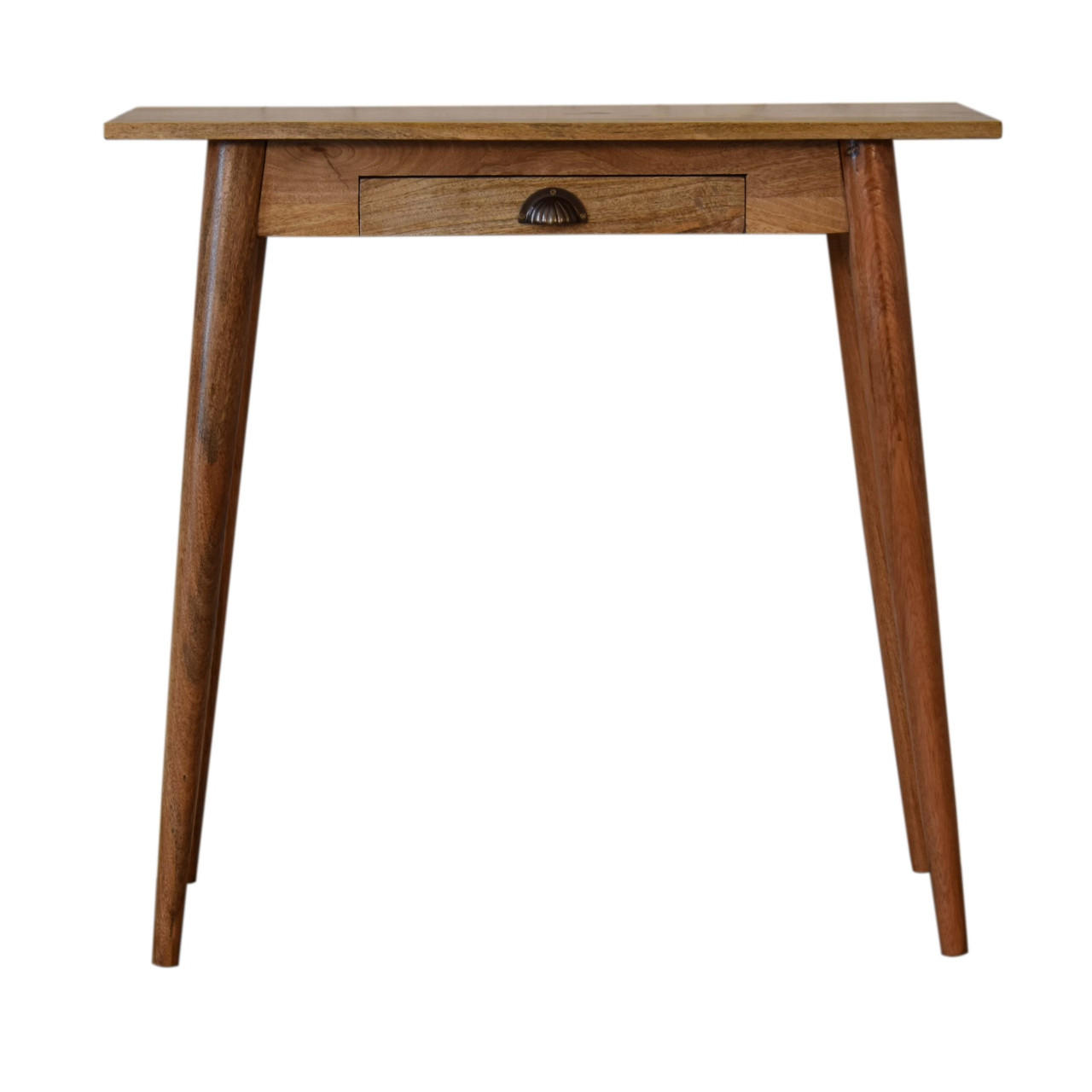Artisan Furniture NOČNÍ STOLEK Arno v provedení zlatý teak, 2 zásuvky a otevřená police, světle hnědý