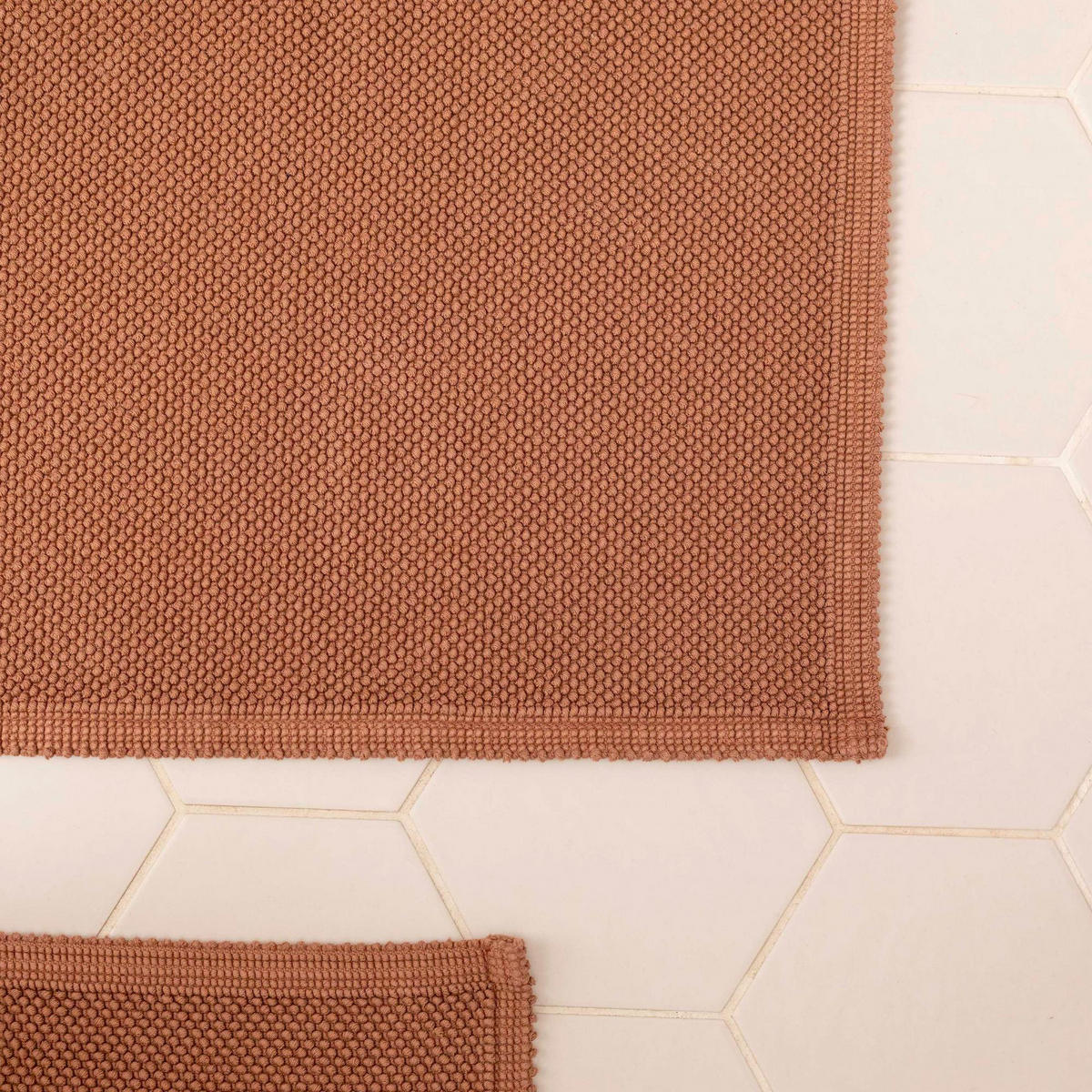 BADEMATTE Etia kakao 54 x 64 cm - Dunkelbraun, Textil (54/64cm) - Vivaraise