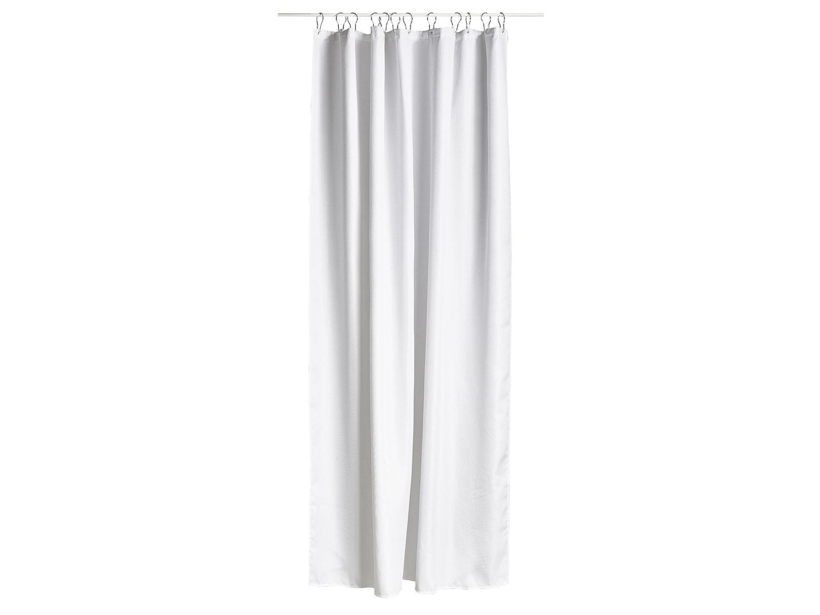DUSCHVORHANG Lux weiß 180x200 cm - Weiß, Textil (200/180cm) - Zone Denmark