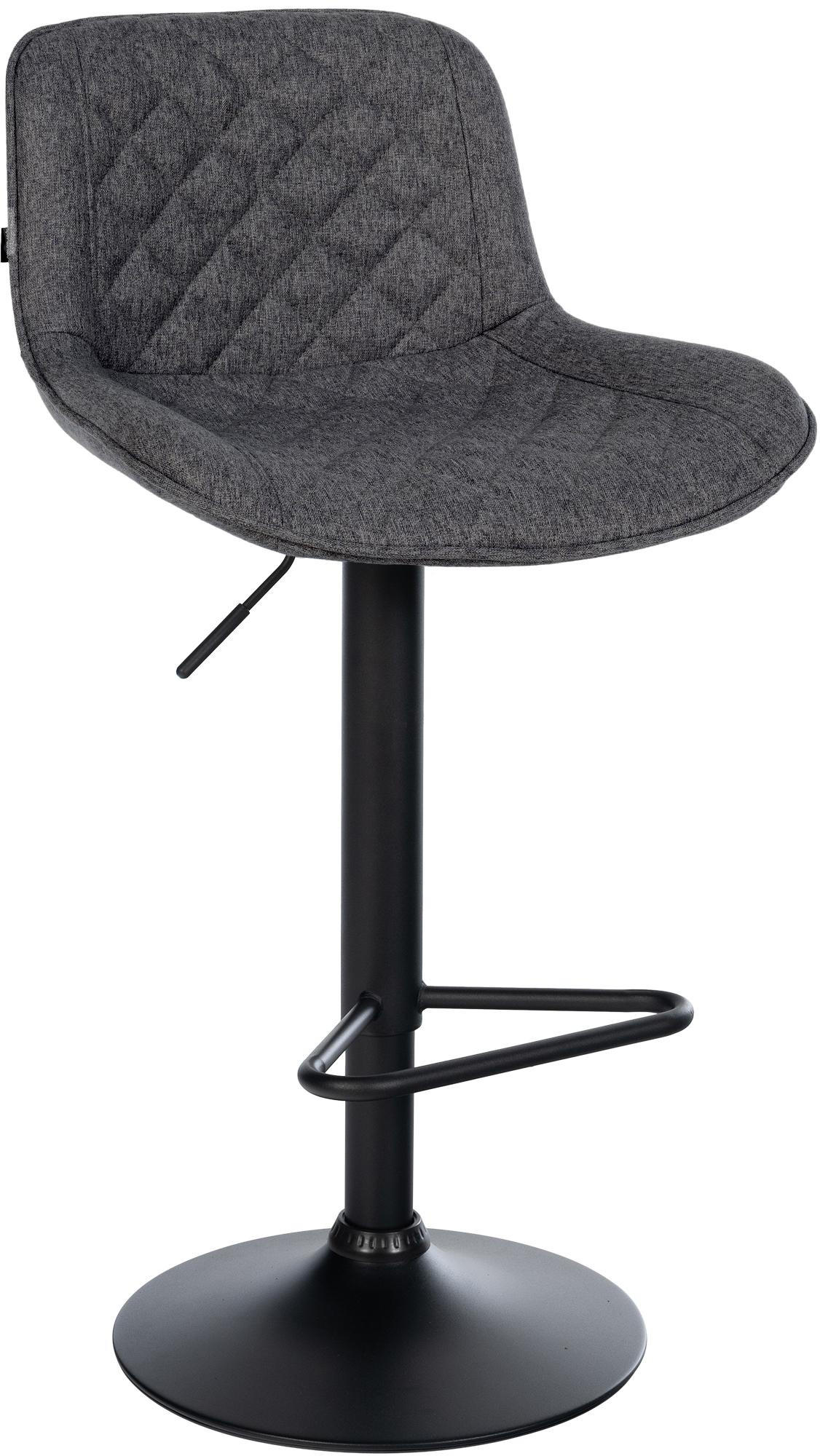 BARHOCKER Stoff Schwarz - Schwarz, Textil/Metall (50/84/52cm) - CLP
