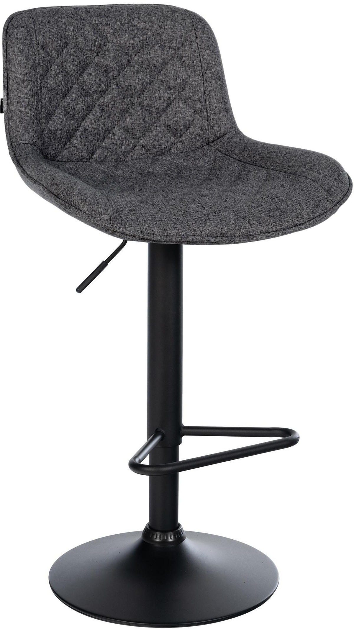 BARHOCKER Stoff Schwarz - Schwarz, Textil/Metall (50/84/52cm) - CLP