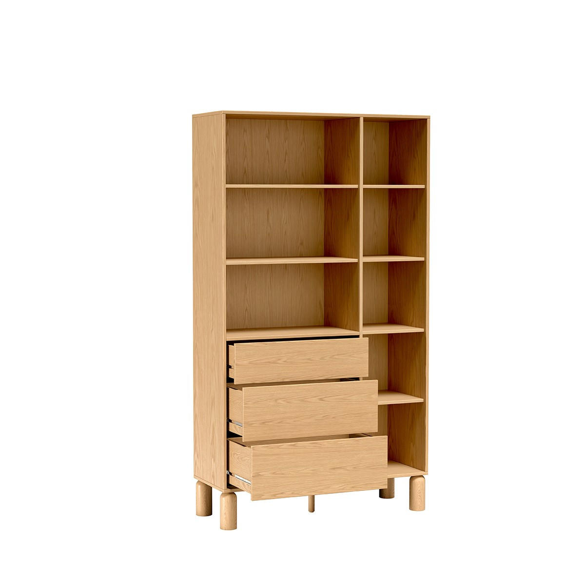 BÜCHERREGAL SABBIA 110/197/40,6 cm Wohnzimmerregal Hochschrank Regal Eichefarben - Eichefarben, Holzwerkstoff (110/197/40.6cm) - MASSENO