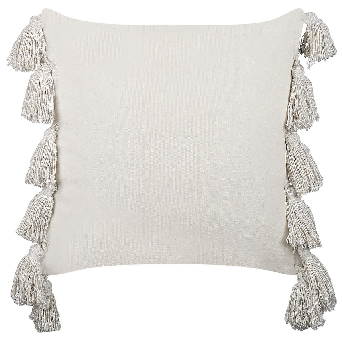 DEKOKISSEN 2er-Set Cremeweiß 45/45 cm Rochea - Ecru/Schwarz, Naturmaterialen/Textil (45/45cm) - Beliani