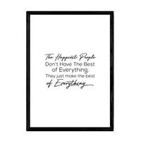 POSTER Inspirierend Phrase – Happy Menschen A3 Rahmenlos - Klar, Papier (29.7/5/42cm) - Nacnic