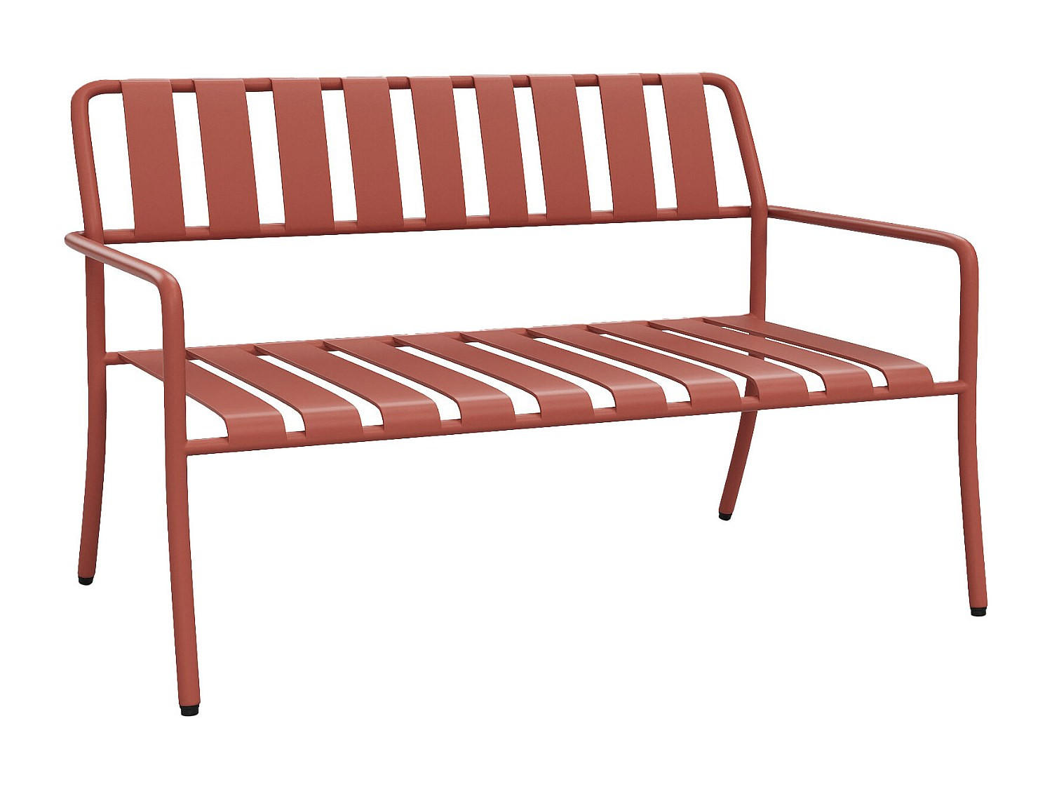 GARTENBANK - 2 -Sitzer - Stahl - terracotta - BIRMOS - Braun, Metall (119/76/71.5cm) - Vente-Unique