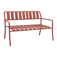 GARTENBANK - 2 -Sitzer - Stahl - terracotta - BIRMOS - Braun, Metall (119/76/71.5cm) - Vente-Unique