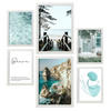 POSTER Set Mit 6 Türkises Wasser A3 & A4 Weißer Rahmen - Weiß, Papier (29/3cm) - Nacnic