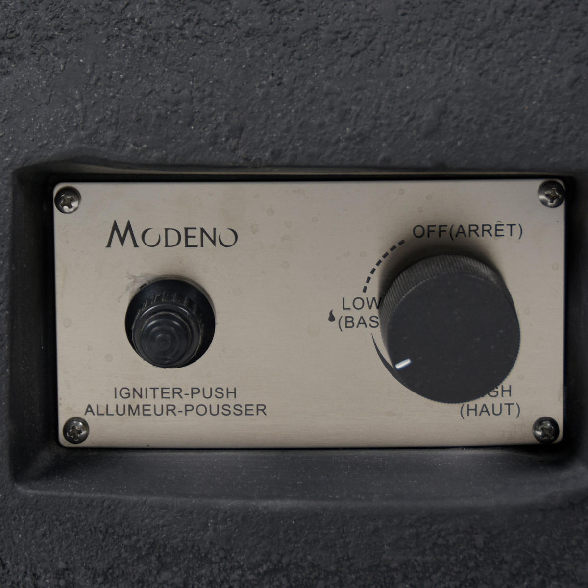 FEUERTISCH York Gasfeuerstelle aus GF-Beton 68/68/36 cm - Schwarz, Naturmaterialien/Stein (68/36/68cm) - Elementi