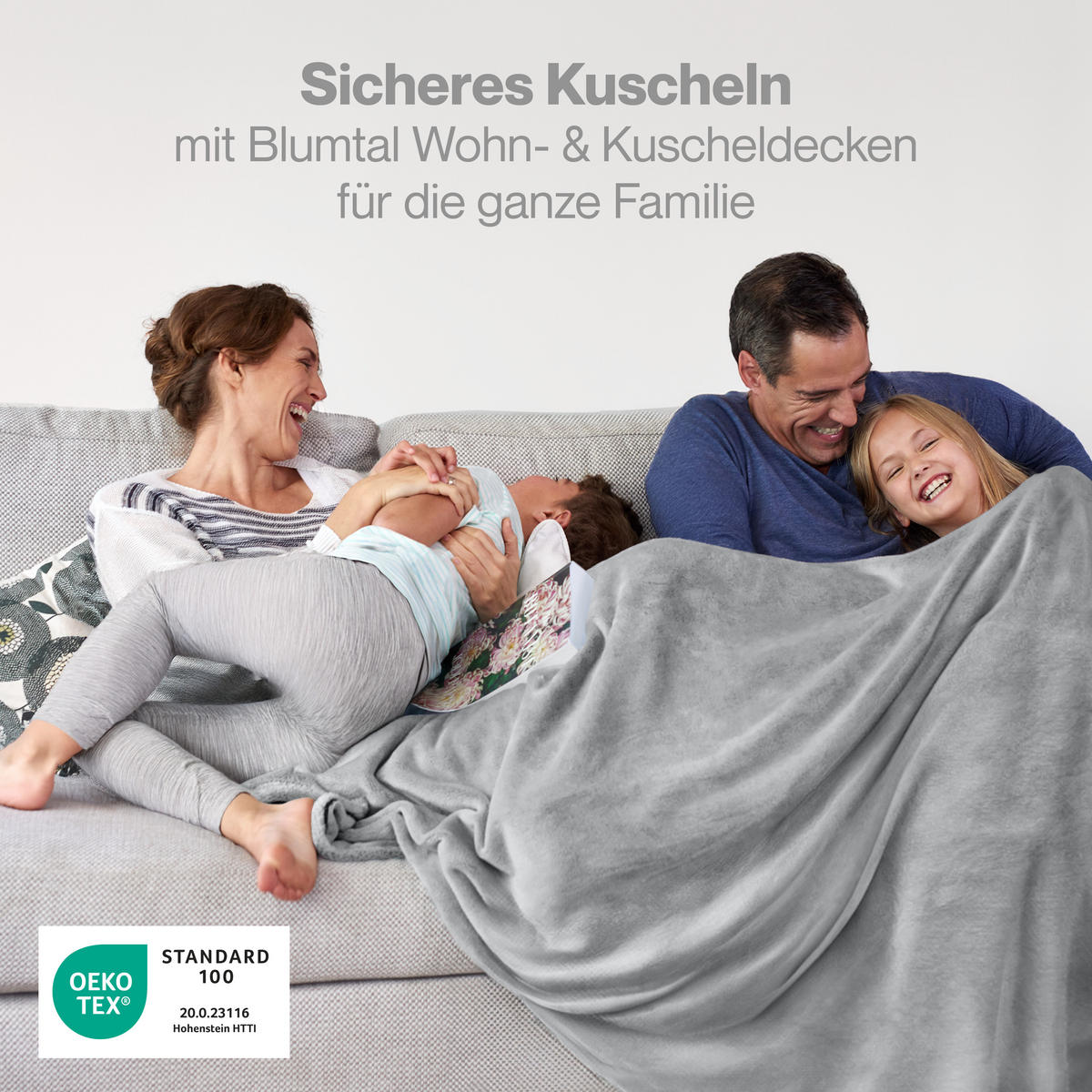 KUSCHELDECKE Anton 130/150 cm, Grau - Grau, Textil (130/150cm) - Blumtal