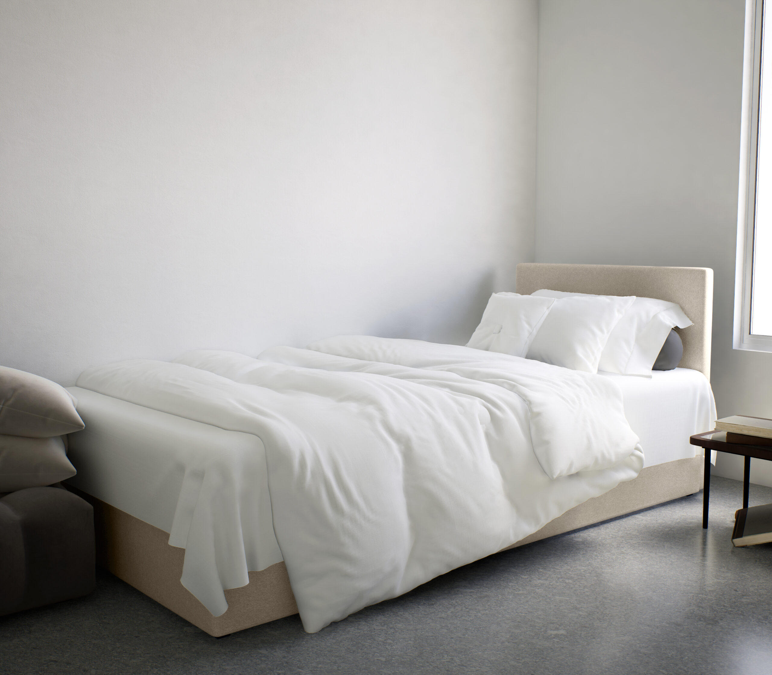 BOXBETT Verdig Mini Basic 80x200 Beige Rechts - Beige, Holz (80/200cm) - Fedve