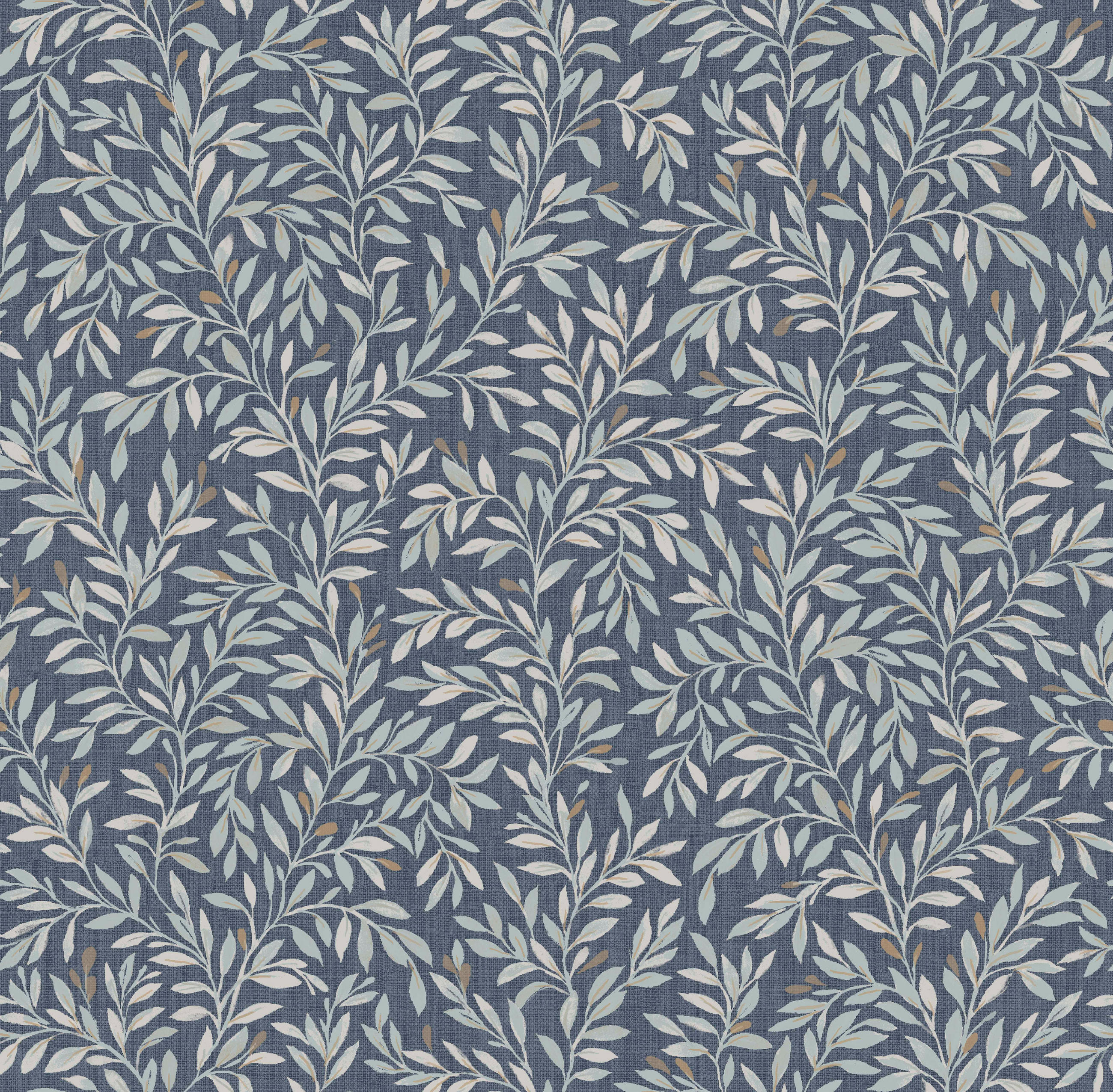 TAPETE Ditsy Leaf - Blau, Papier/Kunststoff (52/1000cm) - next