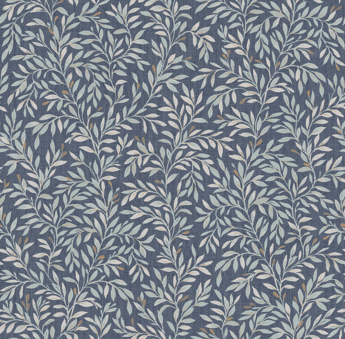 TAPETE Ditsy Leaf - Blau, Papier/Kunststoff (52/1000cm) - next