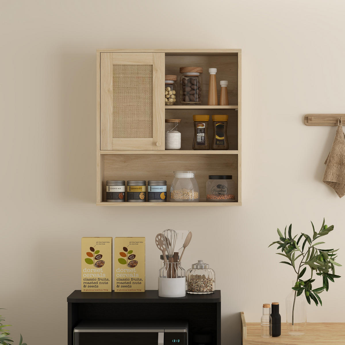 HÄNGESCHRANK Naturholz 1 Stück - Beige, Kunststoff (60/65/19.8cm) - GiPP