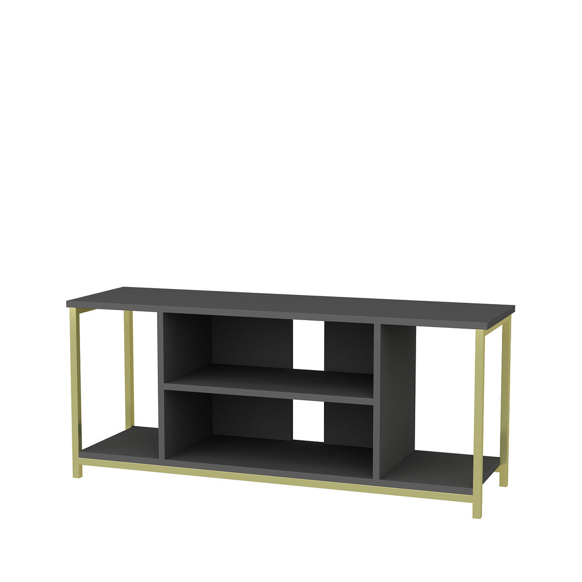 TV-ELEMENT Rinaldo Gold Anthrazit - Goldfarben/Grau, Holzwerkstoff (120/51/35cm) - Decorotika