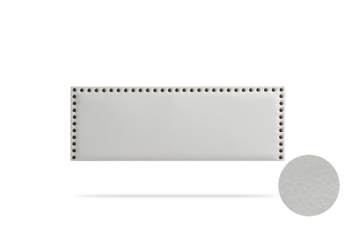 KOPFTEIL gepolstert MODENA Kunstleder 90x55x8 cm - Hellgrau - Moonia - Hellgrau, Holz (90/8/55cm)