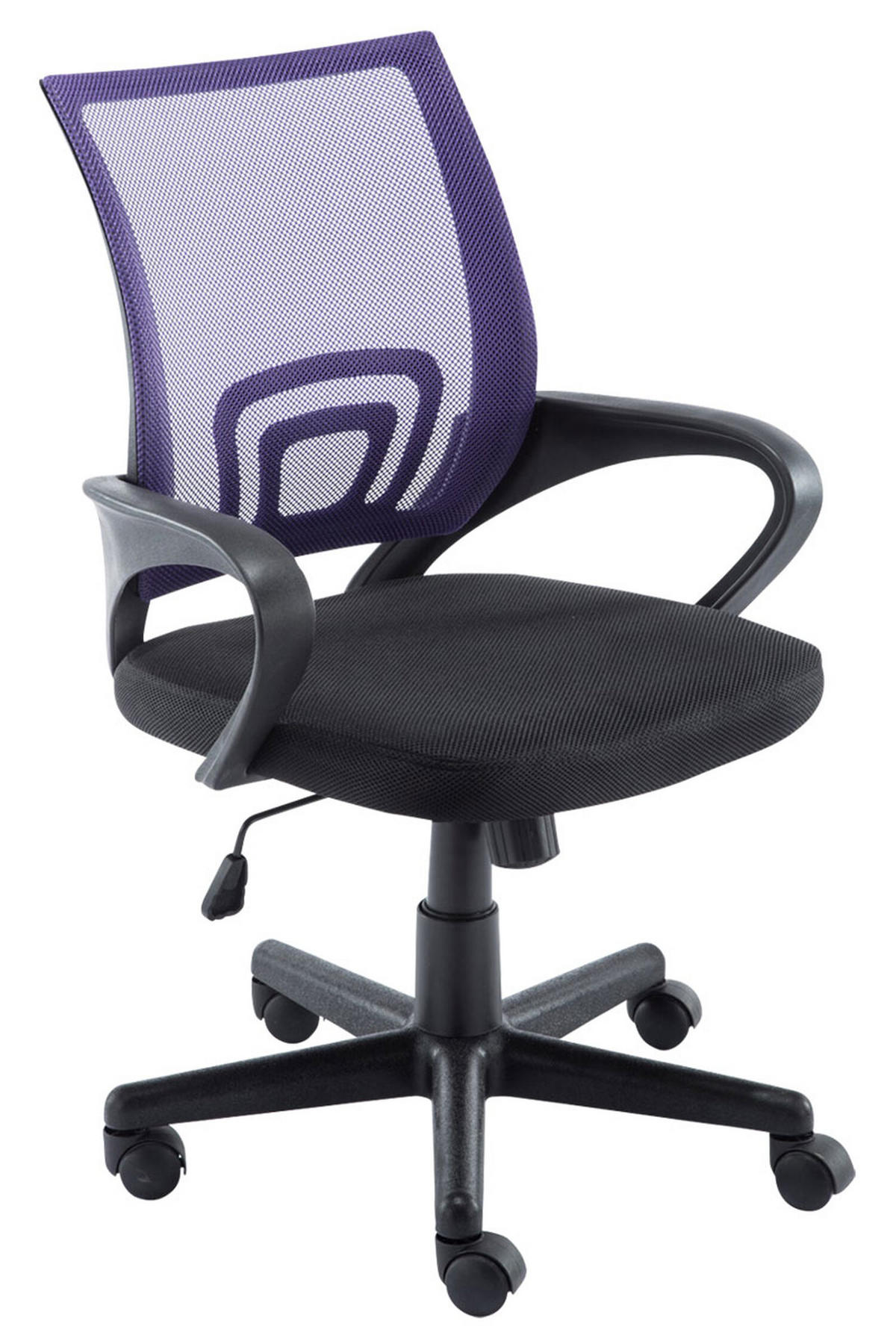 BÜROSTUHL Genf mit Netzbezug, Lila - Lila, Kunststoff/Textil (56/100/54cm) - TPFLiving