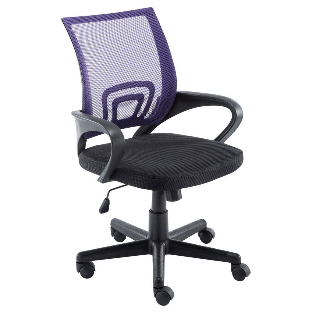 Thumbnail - TPFLiving Bürostuhl, Lila, Textil, 56x100x54 cm, Arbeitszimmer, Bürostühle, Drehstühle