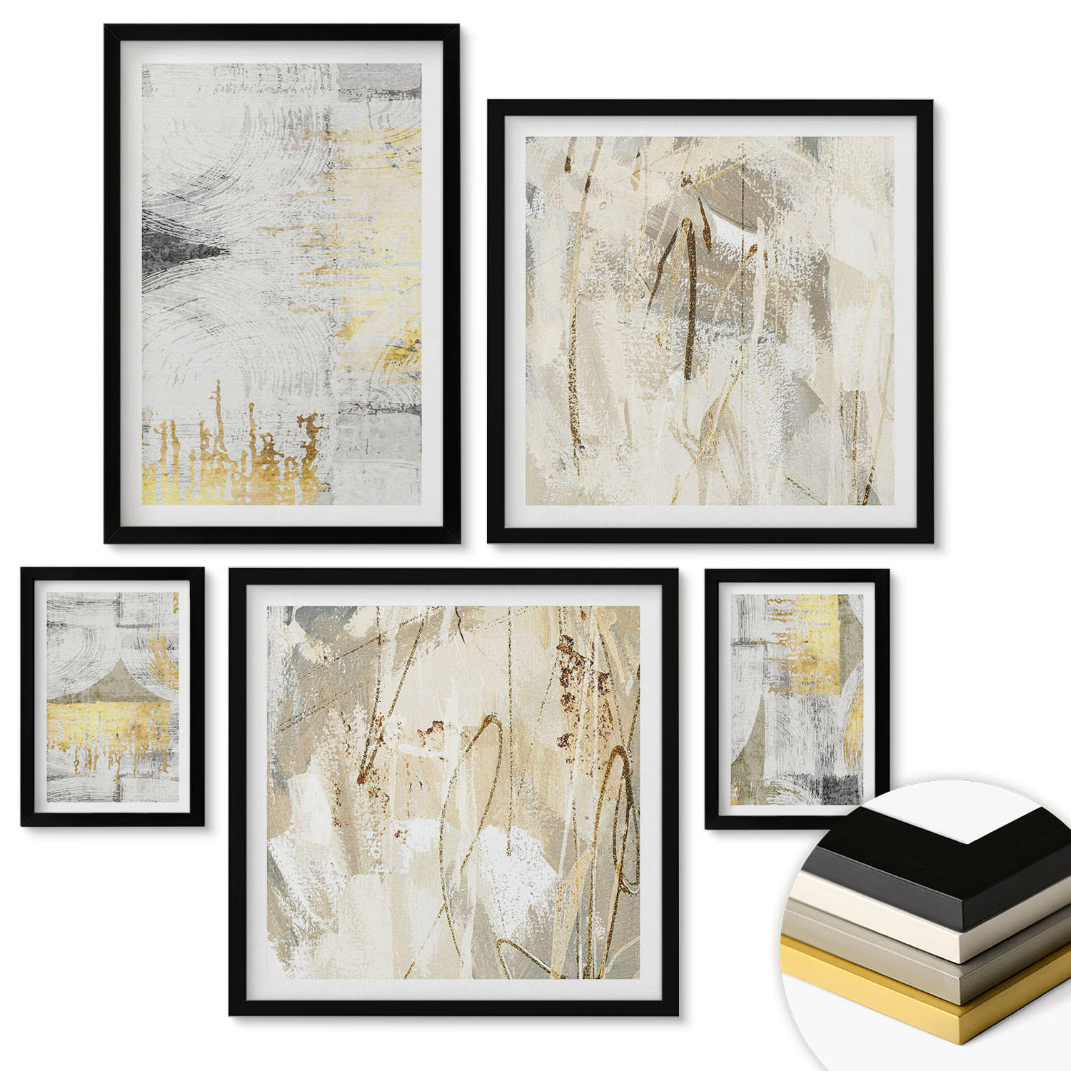 ArtPrintCave Wandbilder Schwarz 40x60 cm