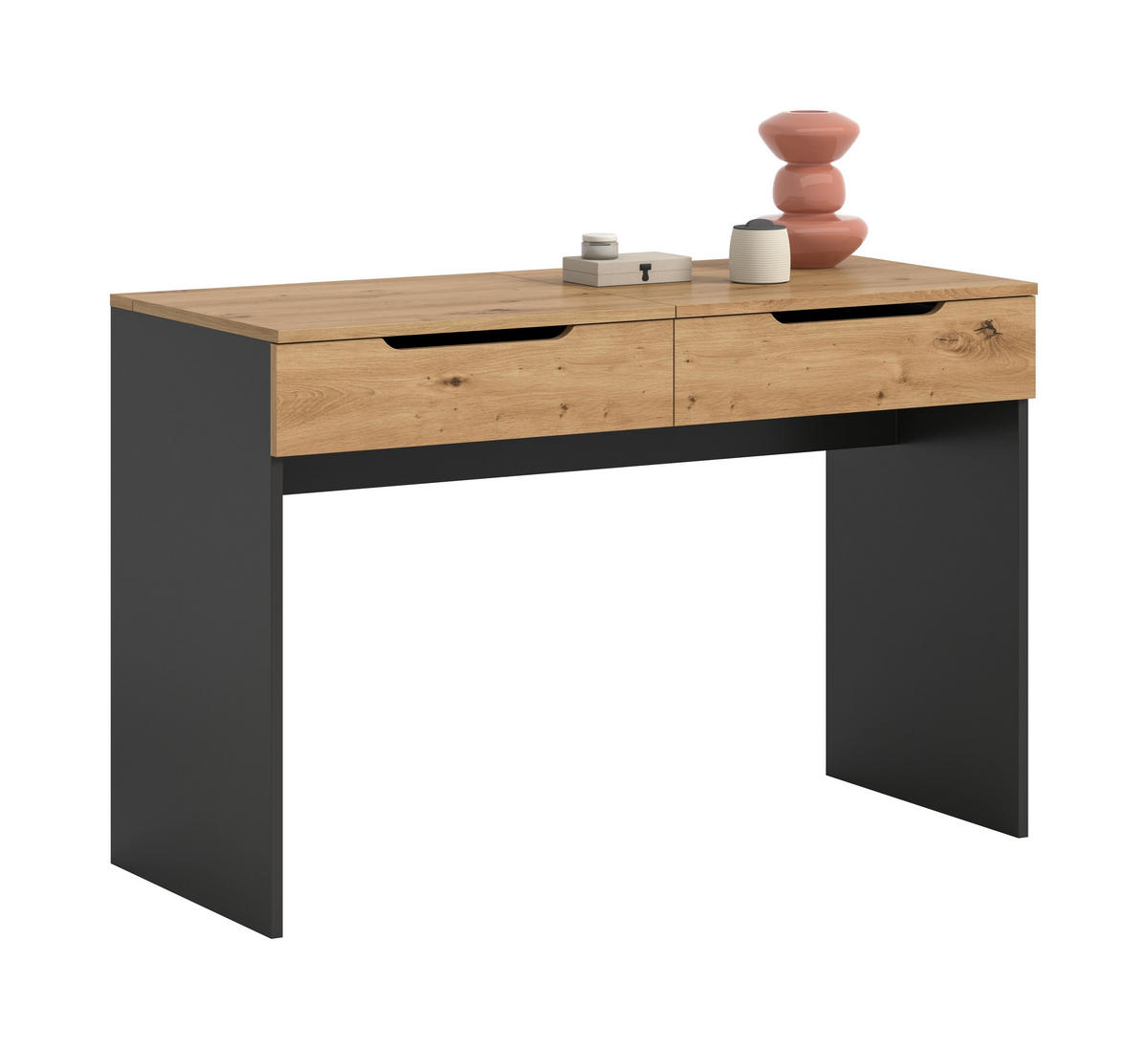 SCHMINKTISCH Nova (B/H/T: ca. 115/76/50 cm) in Basalt grau/Artisan Nachbildung - Grau, Holzwerkstoff (115/76/50cm)