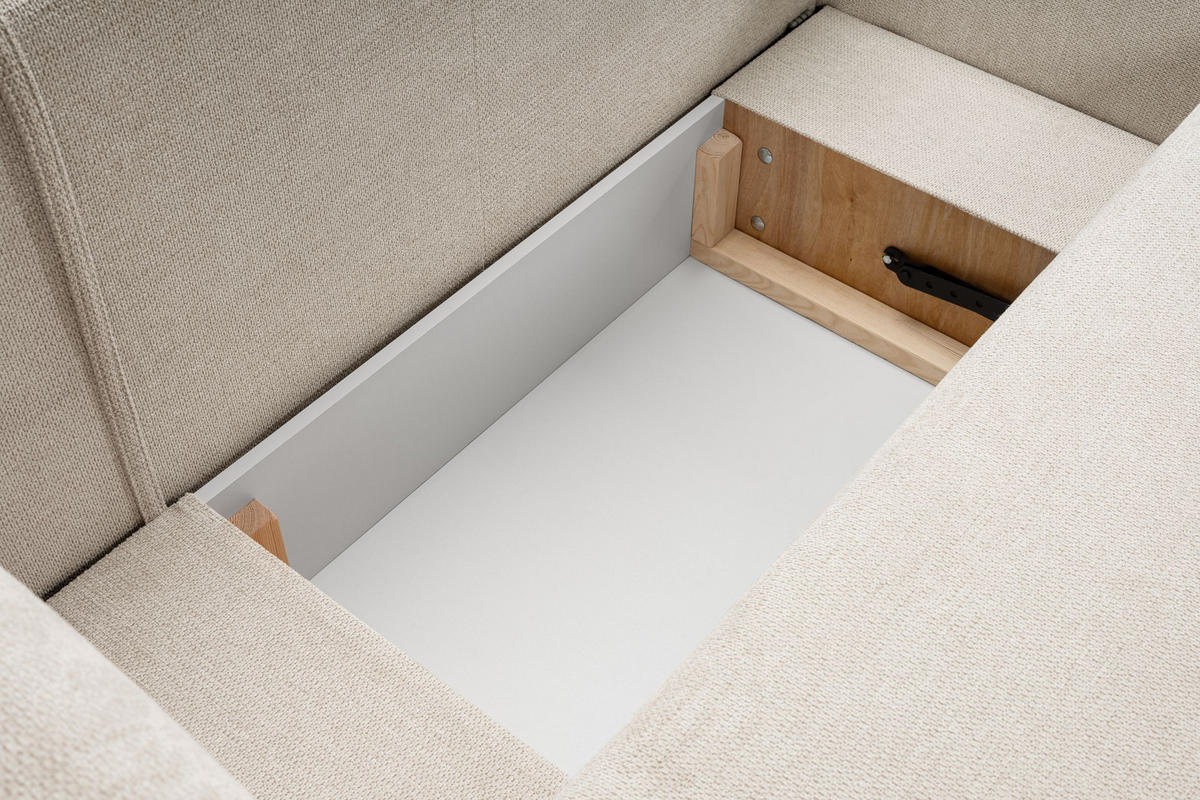 ECKSOFA Olena - Beige (Aragon 03) - Beige, Holzwerkstoff (248/174cm)