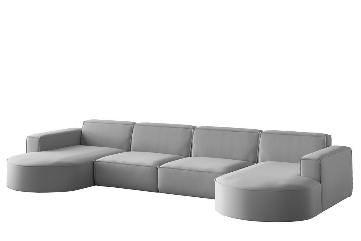 WOHNLANDSCHAFT Palma Xl In Opera - Grau, Holzwerkstoff/Textil (382/78/165cm) - Fun Möbel