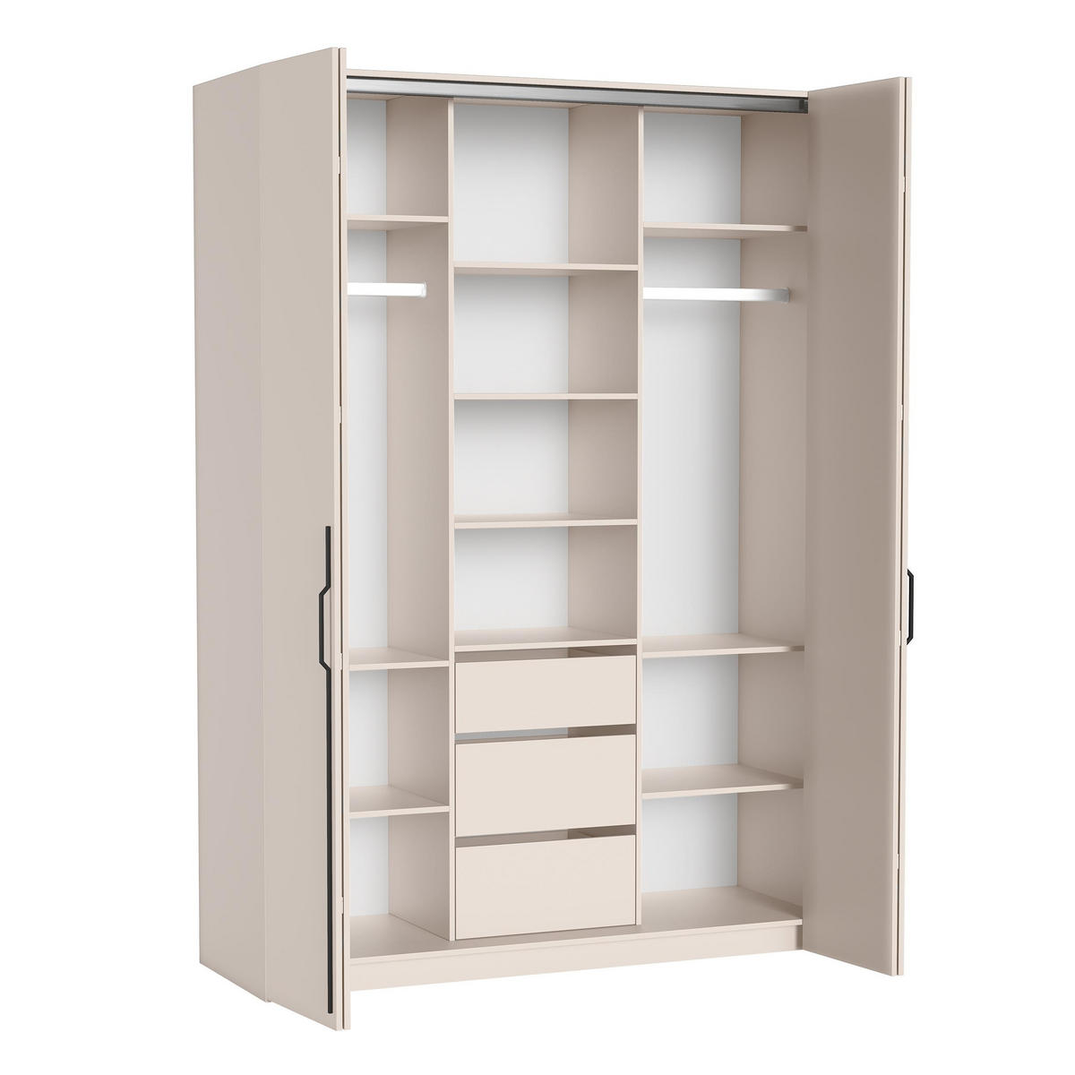 FALTTÜRENSCHRANK Omodeo 170 cm breit in Kaschmir – mit WingLine-Falttüren - Beige, Holzwerkstoff (170/240/58cm) - AX Living
