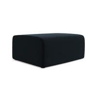 POUF Samt Stoff Blau - Blau/Schwarz, Kunststoff/Textil (90/80/60cm) - Makamii