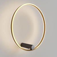 LED-DECKENLAMPE Ring Air Schwarz/Gold Ø 60cm - Goldfarben/Schwarz, Metall (60/60/3.3cm) - s.luce
