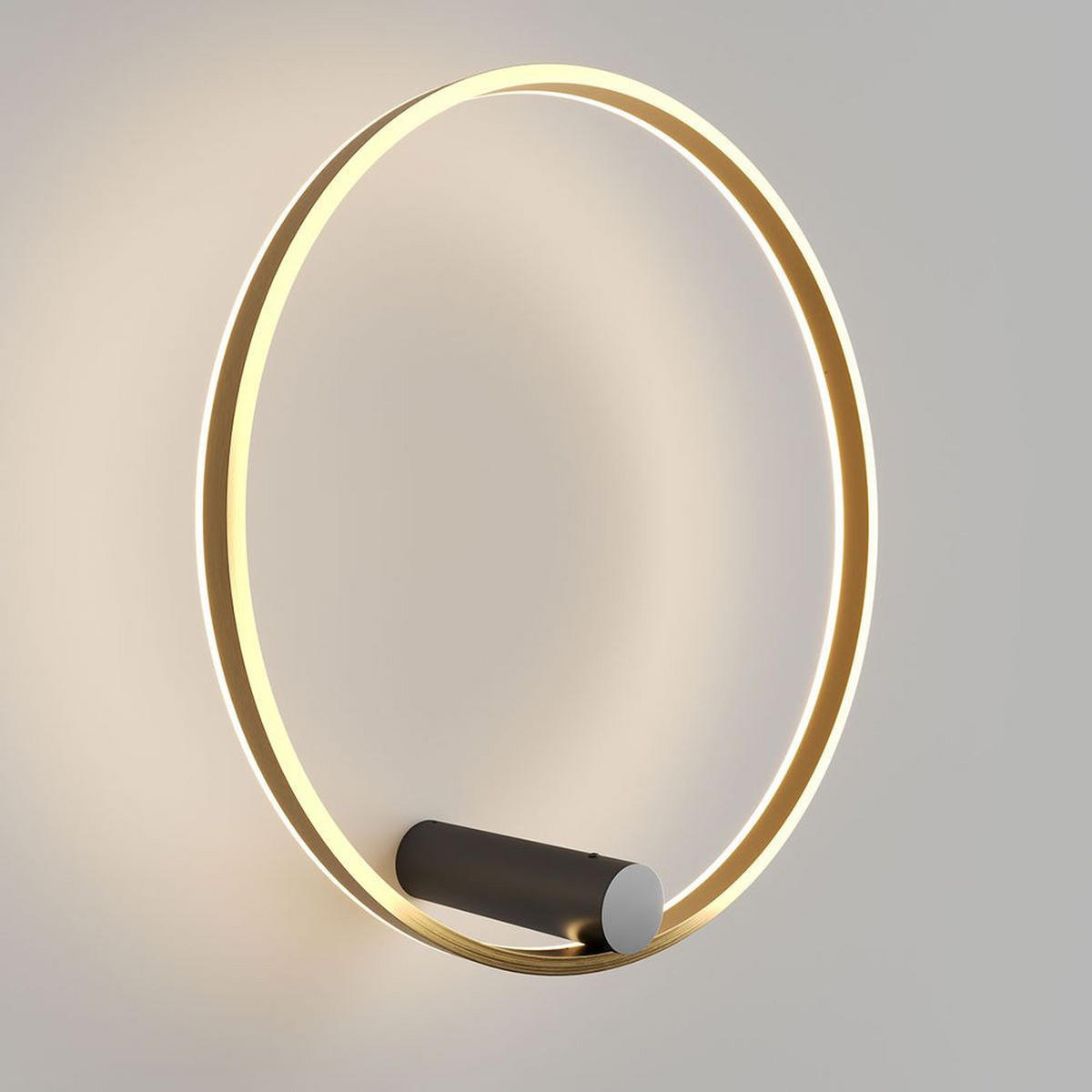 LED-DECKENLAMPE Ring Air Schwarz Ø 60cm - Schwarz, Metall (60/60/3.3cm) - s.luce