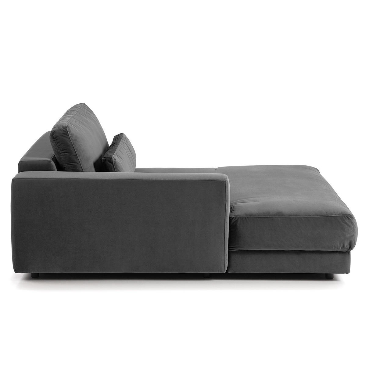 MODULLONGCHAIR - Grau, Textil (126/80/182cm) - home24