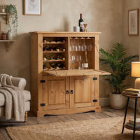 WEINSCHRANK TEQUILA - Braun, Holz (98/121/40cm) - IDIMEX