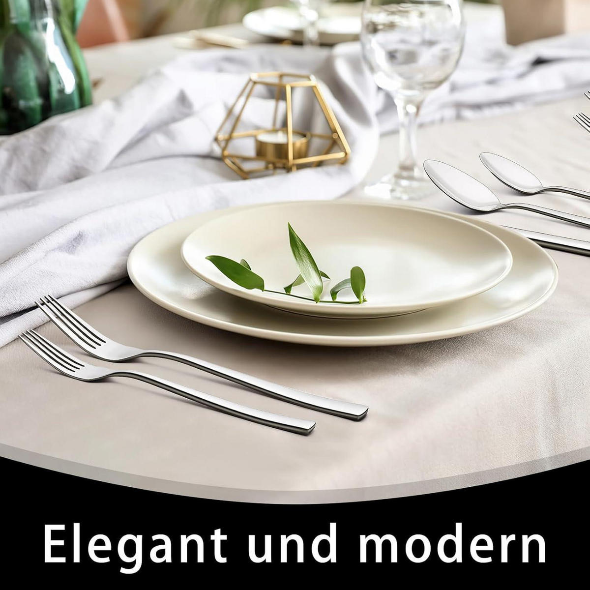 BESTECKSET 72-teilig für 12 Personen Edelstahl - Silberfarben, Metall