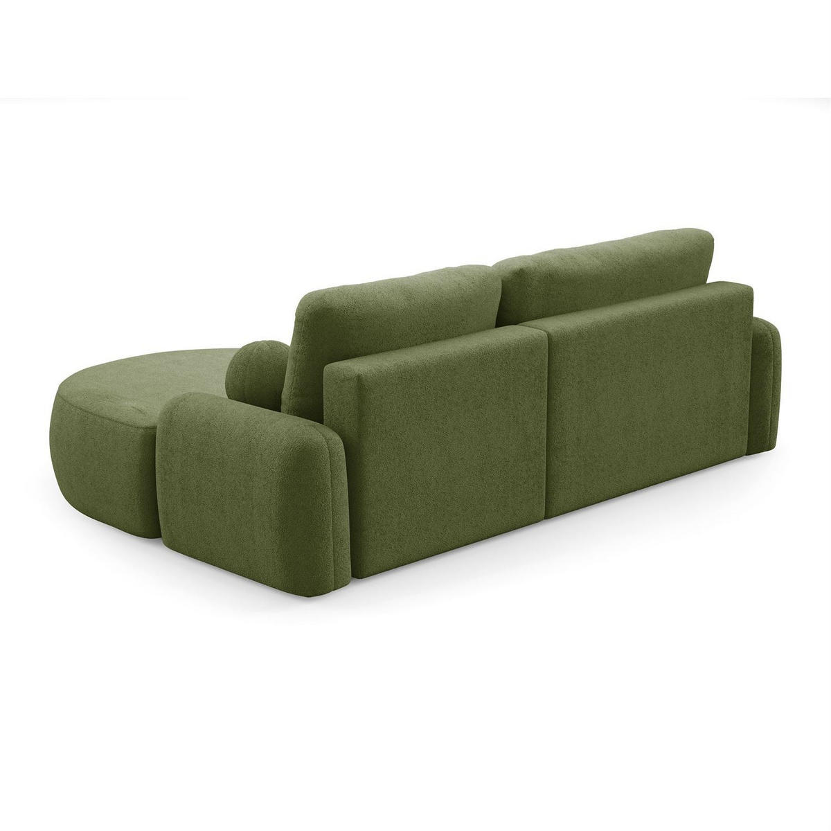 ECKSOFA CLEO mit Schlaffunktion Version Rechte QUELLE 38 - Grün, Kunststoff (264/172cm) - Lookway