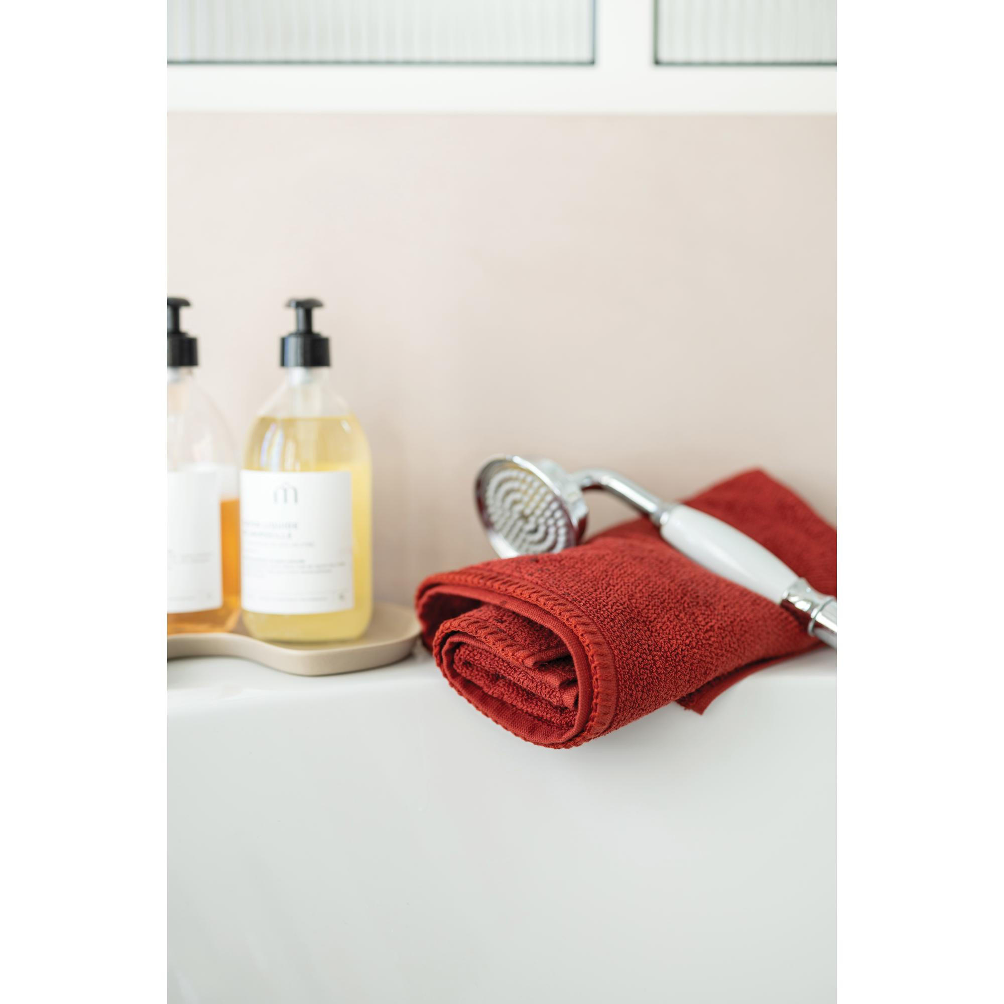 GÄSTETUCH Bora geranie 30 x 50 cm - Rot, Textil (30/50cm) - Vivaraise