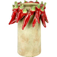 VASE Red pepper Keramik - Weiß, Keramik (26cm) - FURNARO