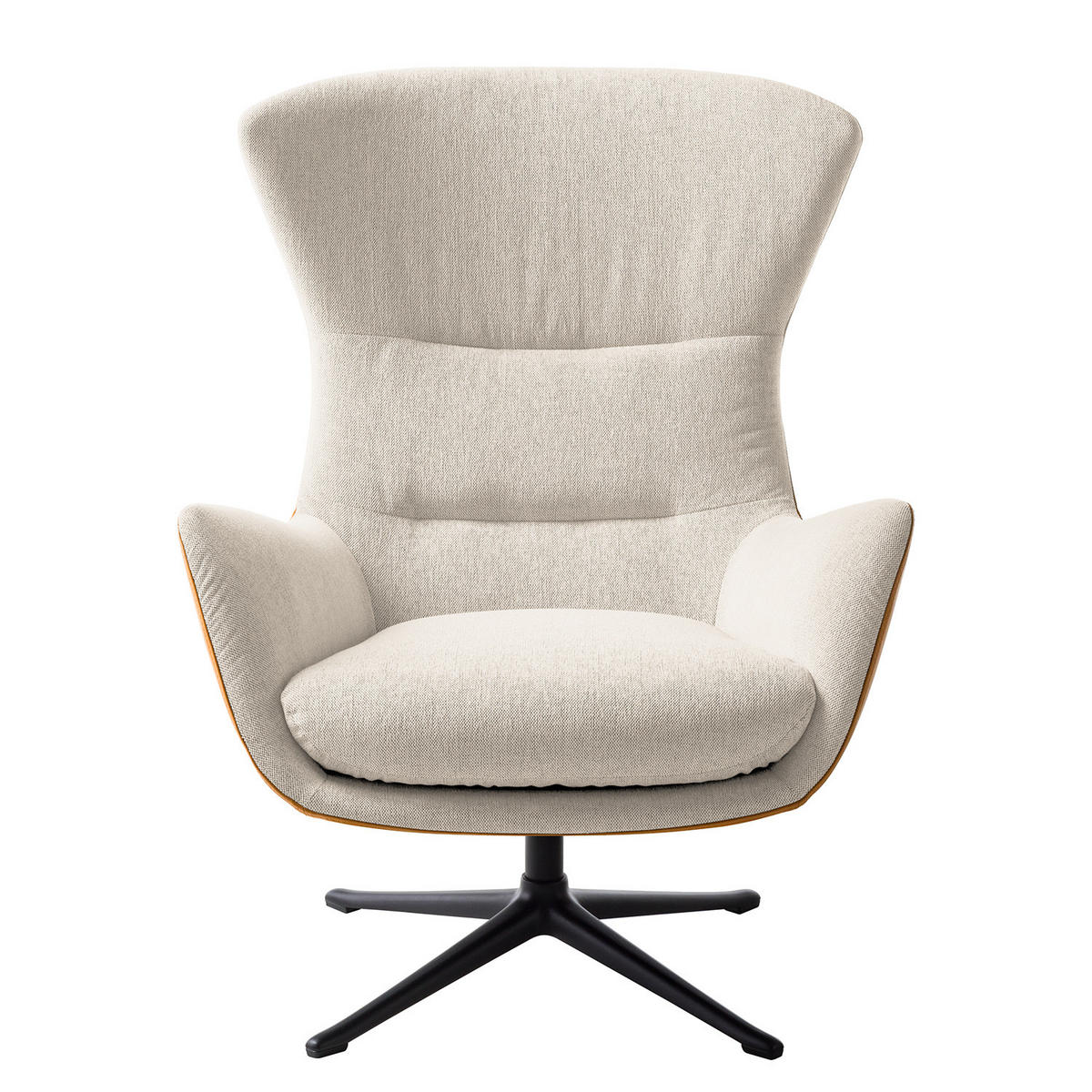 SESSEL mit Kreuzfuß - Schwarz/Weiß, Textil/Metall (84/99/96cm) - home24