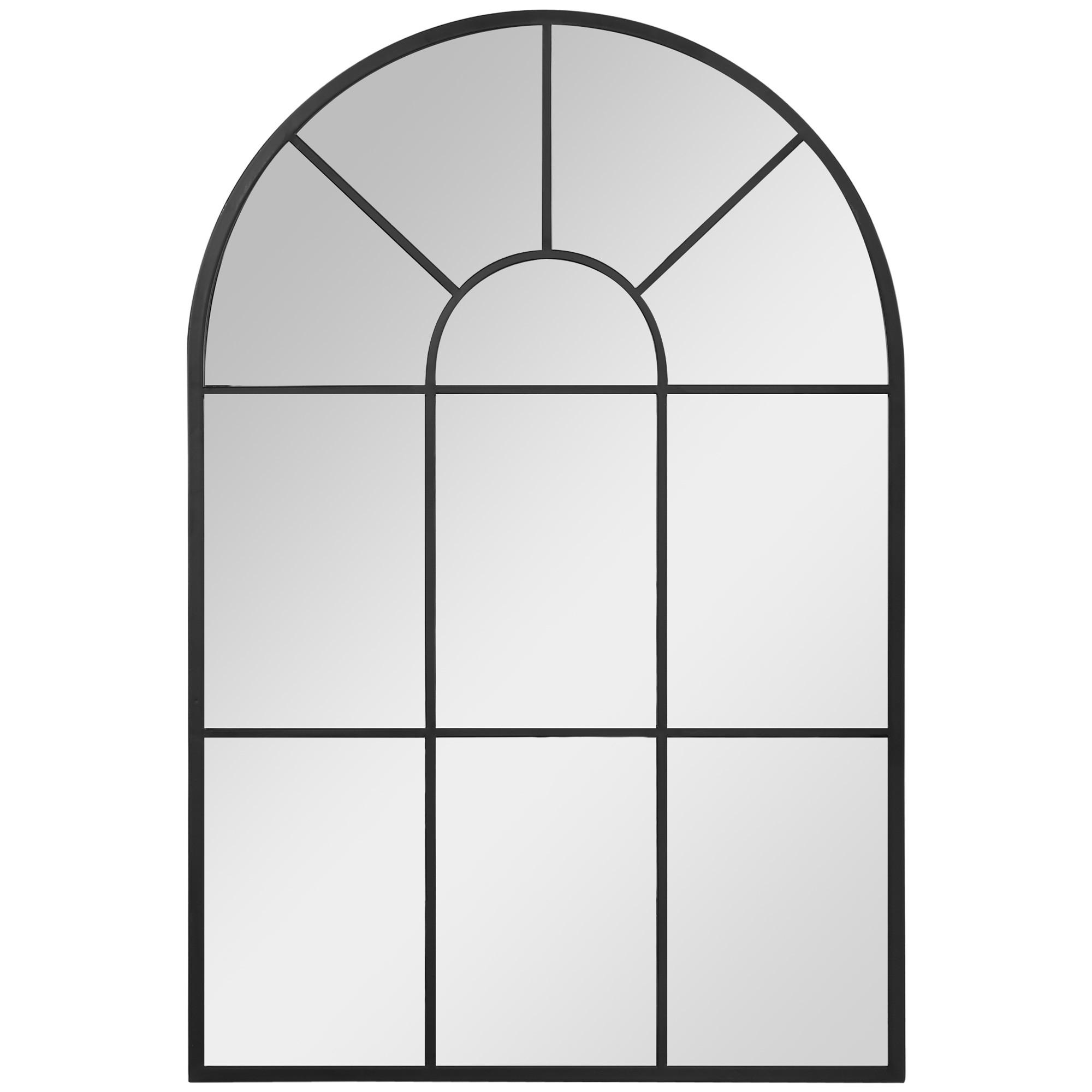 WANDSPIEGEL - Schwarz, Glas/Metall (2/60/91cm) - HOMCOM