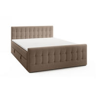 DOPPELBETT Yazo Royal 160x200 cm, Brown - Braun, Textil (160/200cm) - Fedve