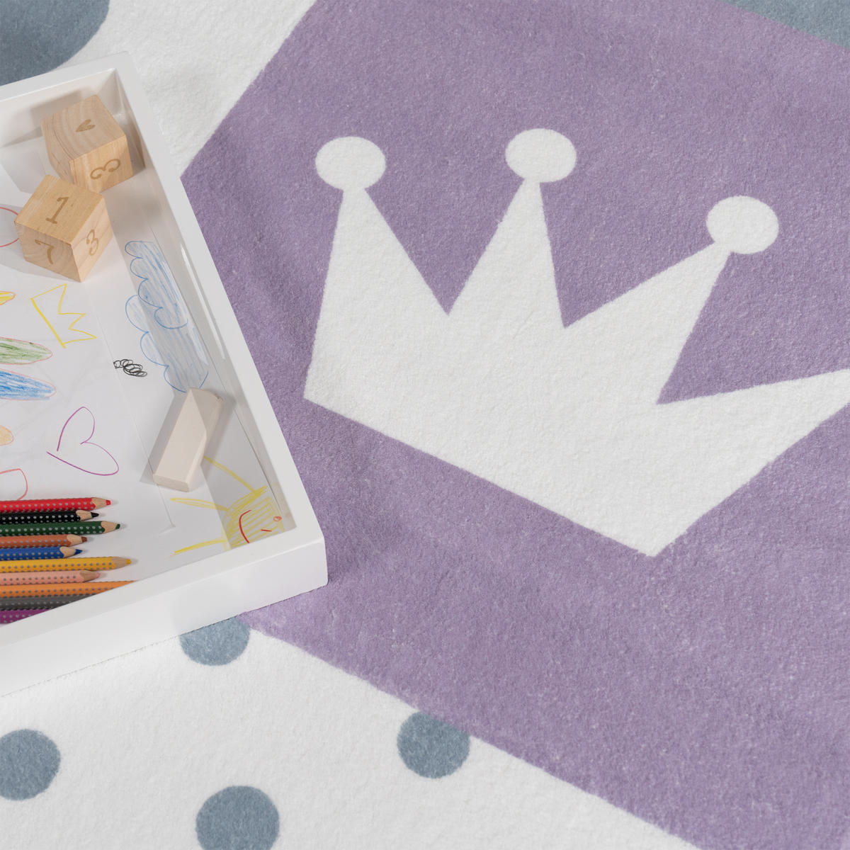 KINDERTEPPICH 80/150 cm Eliz 391 - Lila, Textil (80/150cm) - Paco Home