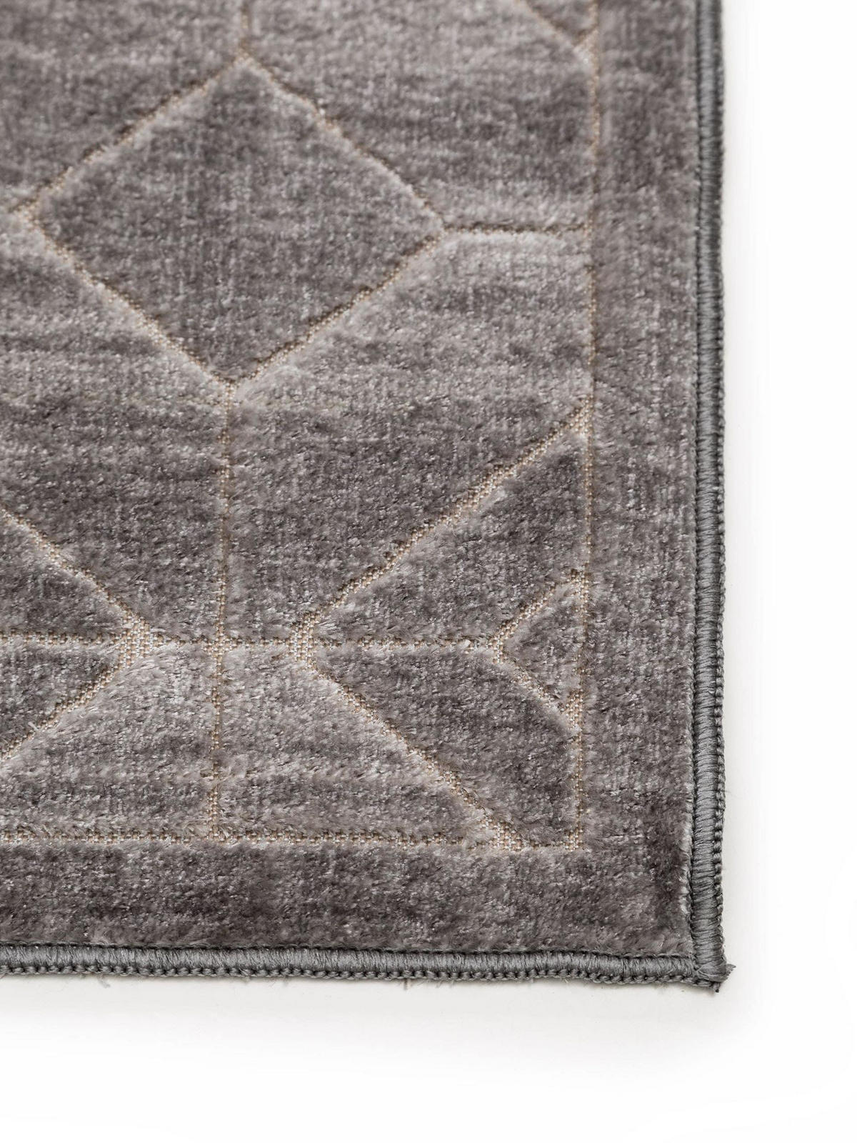 TEPPICH Teppich Daisy Grau - Grau, Textil (100/1cm) - KUNSTLOFT