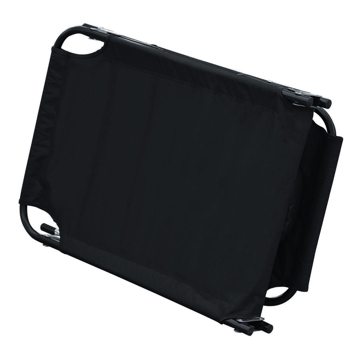 SONNENLIEGE Gartenliege Relaxliege mit Gesichtsöffnung Schwarz - Schwarz, Metall (56/28/190cm) - ComfortXL