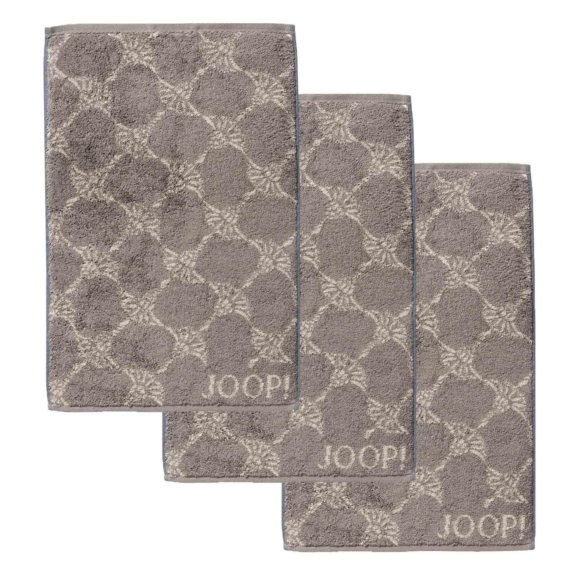GÄSTETUCH Unisex Classic Frottier Braun 3er Pack Baumwolle - Messingfarben, Textil (30/50cm) - Joop!