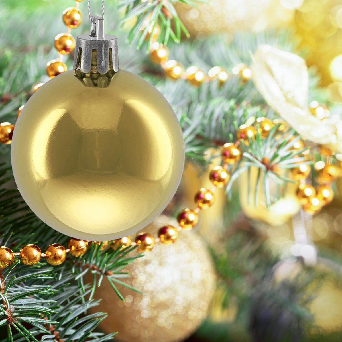 50XWEIHNACHTSKUGELN - Goldfarben, Kunststoff (6/7/6cm) - Relaxdays