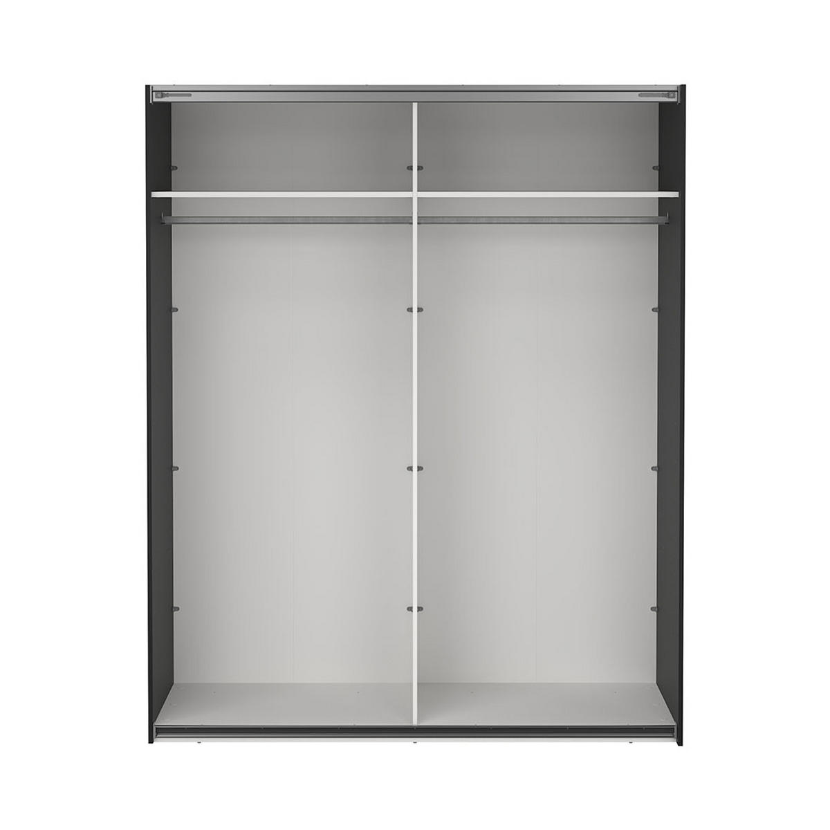 SCHIEBETÜRENSCHRANK, Catania, Schwarz, Holzwerkstoff, 179 x 67 x 221 cm - Schwarz, Holzwerkstoff (179/221/67cm) - ebuy24