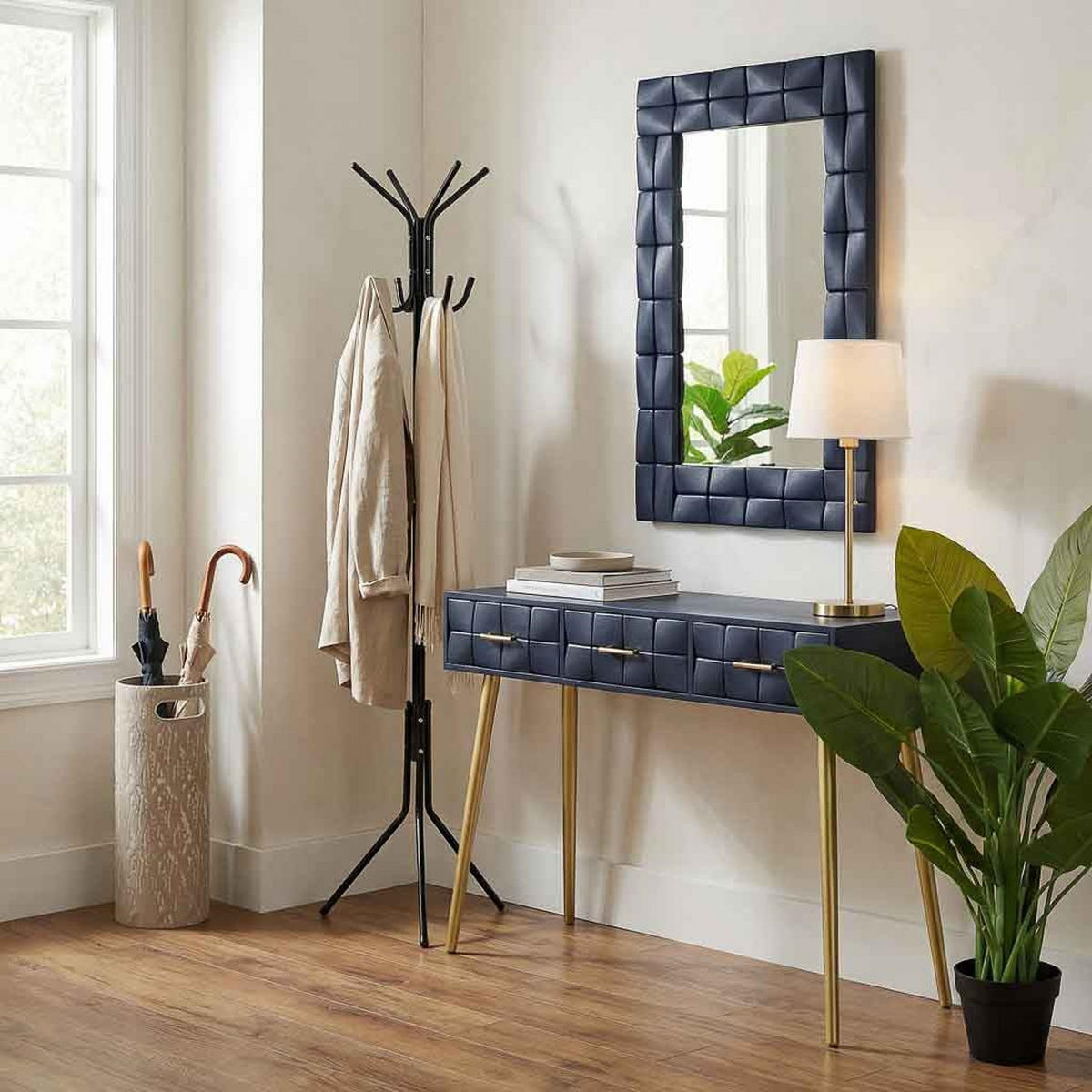 GARDEROBE aus metall - Schwarz, Metall (44/173/44cm) - Wanderlust