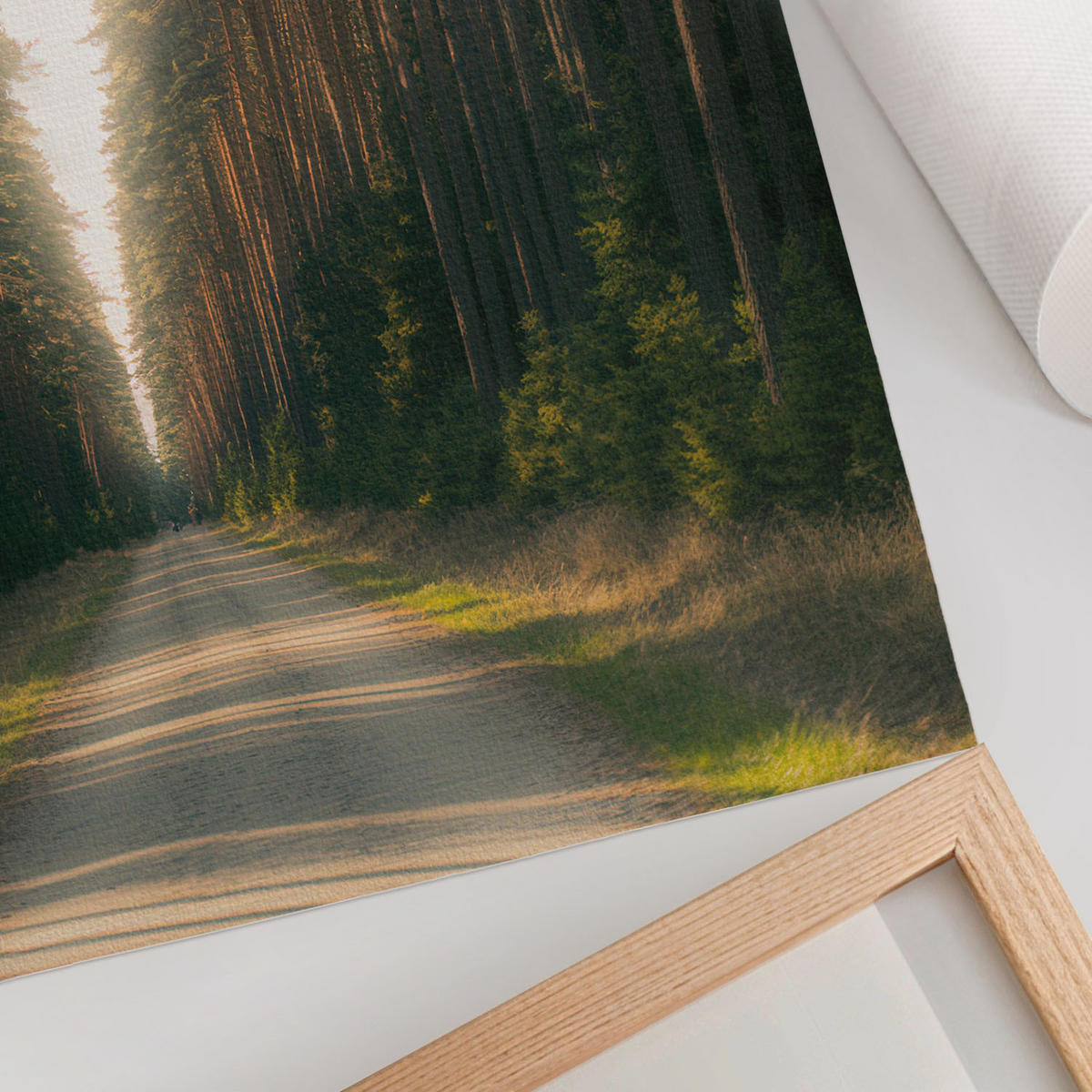 POSTER - 29x42 cm - Nevara - Waldweg - Grün, Textil (29/42/0.1cm) - TULUP