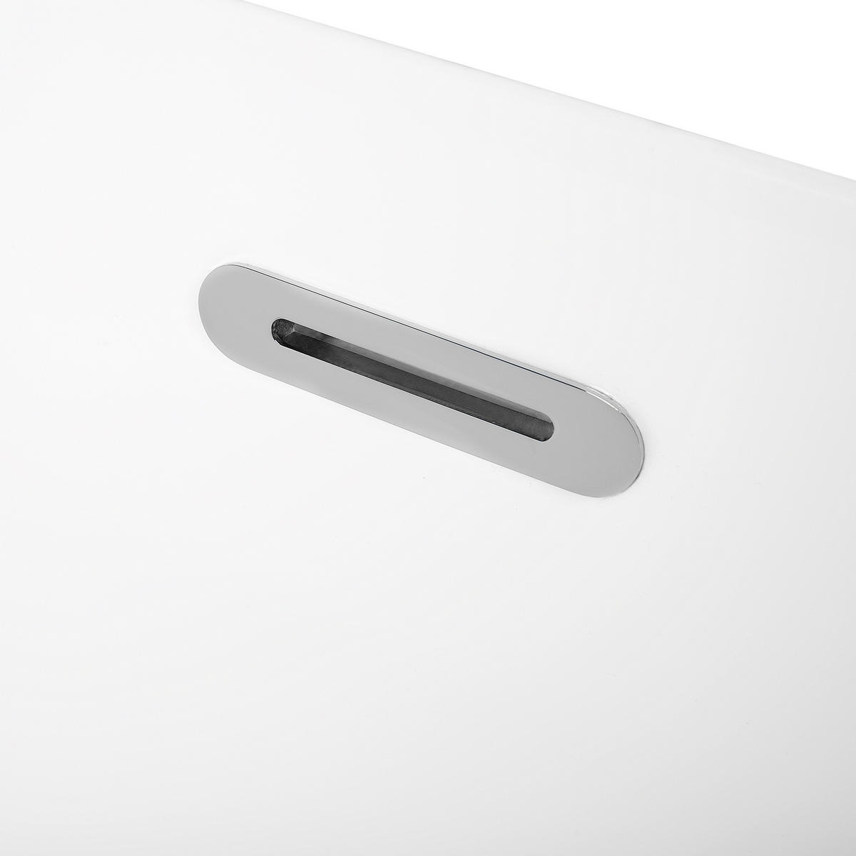 BADEWANNE FREISTEHEND 77x170x61 cm weiß Tesoro - Weiß, Kunststoff (77/61/170cm) - Beliani