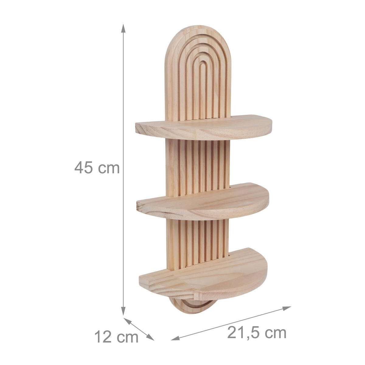 RAFT natural set-2 - maro deschis, lemn (21.5/45/12cm) - Relaxdays