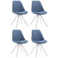 STUHL 4er Set Stoff blau - Blau, Textil (48/84/56cm) - CLP